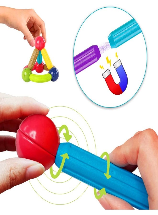 KIPA GAMING MagPlay Roundel | 100-Piece Magnetic Sticks and Blocks Building Set - Educational STEM Toy for Toddlers (3+ Years) - Montessori Learning and Construction Kit (Roundel - 100Pcs) - Image 4